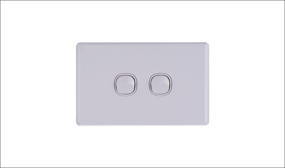 Two Gang Two Way Switch 16Amp Horizontal